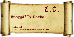 Bragyán Dorka névjegykártya